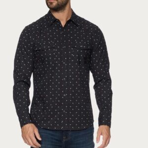 NEW! Flag & Anthem size XL, Men's Black Patterned Shirt